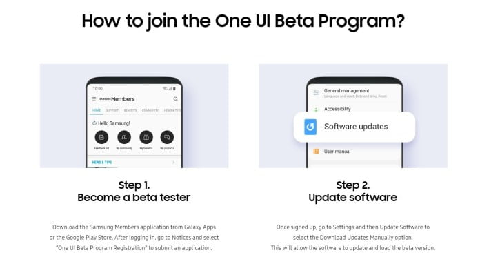 Samsung’s One UI Beta Update