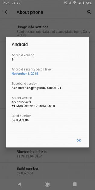 Download Sony Xperia XZ2 Premium Android 9 Pie (52.0.A.3.84) OTA update [Xperia XZ3, XZ2, and XZ2 Compact]