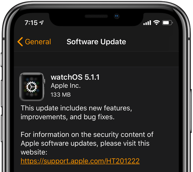 watchOS 5.1.1