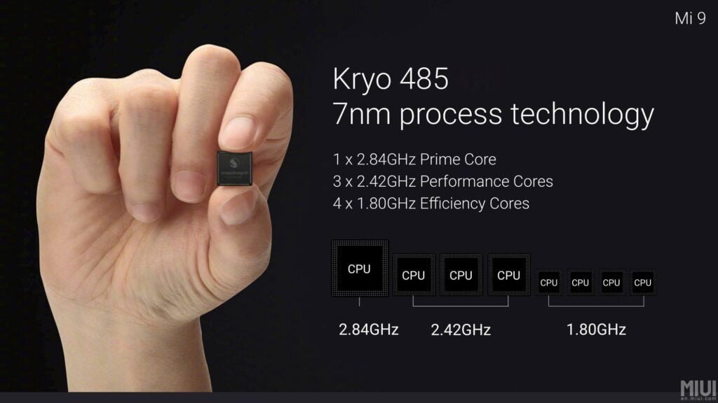 Xiaomi Mi 9 Kryo 485 7nm process technology
