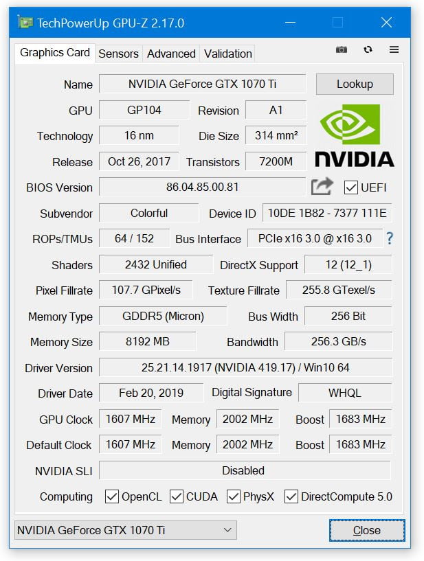 TechPowerUp GPU-Z v2.17.0