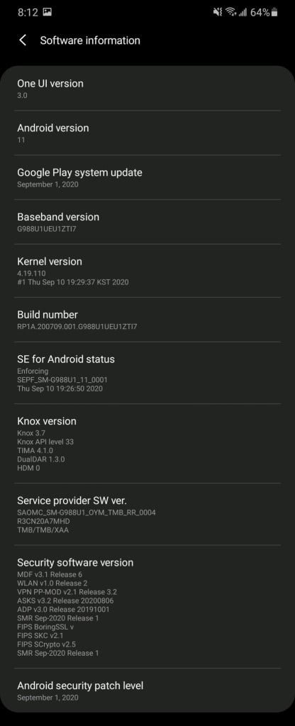 One Ui 3.0 For Galaxy S20