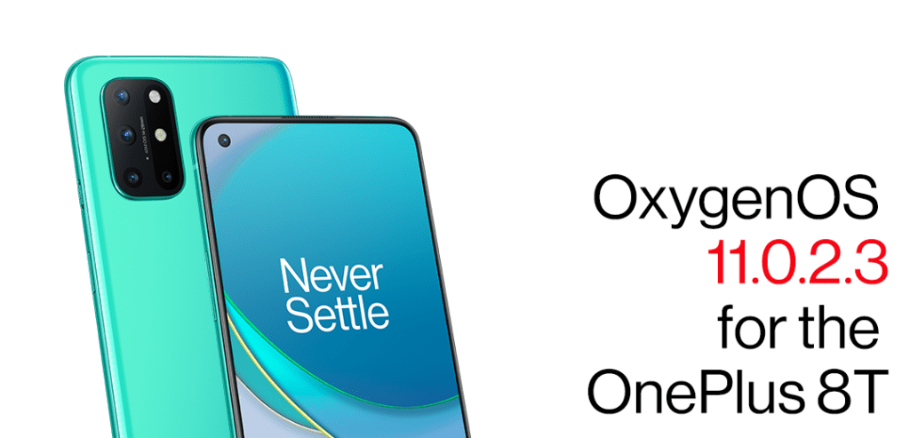 OnePlus 8T update OxygenOS 11.0.2.3