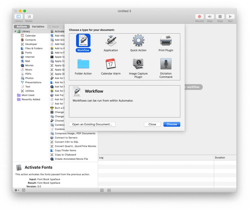 convert pdf to doc on mac using automator