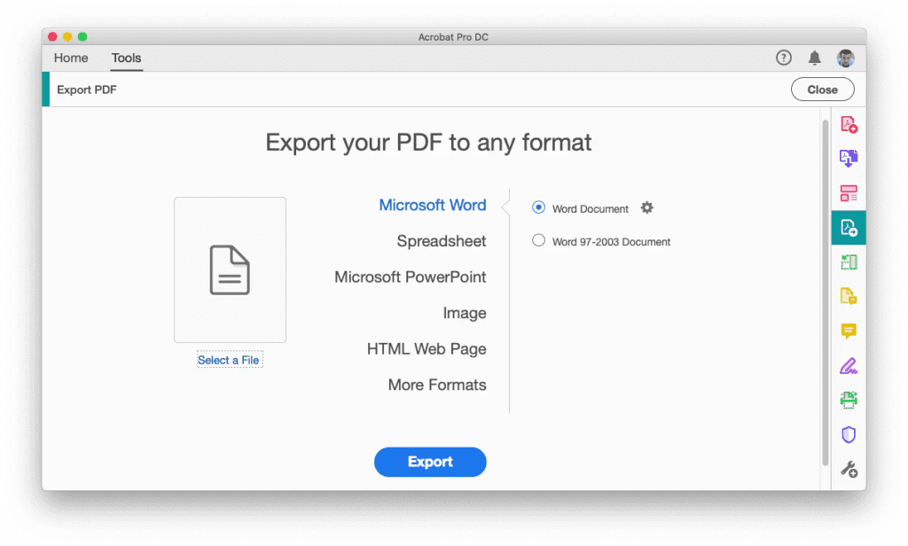 export pdf tool