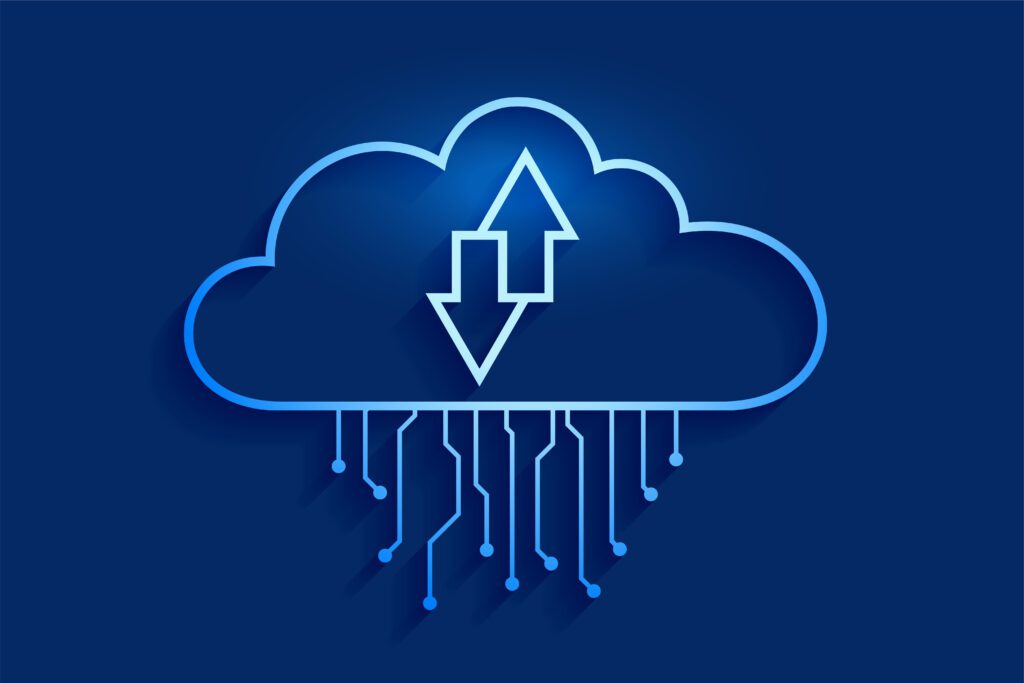 cloud computing data streaming concept background