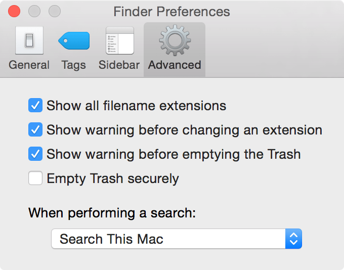 Find Large Hidden Files Using Finder on Mac