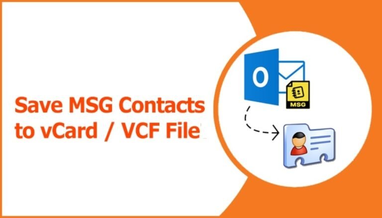 Explained Methods to Export Outlook MSG Contacts List to vCard Layout