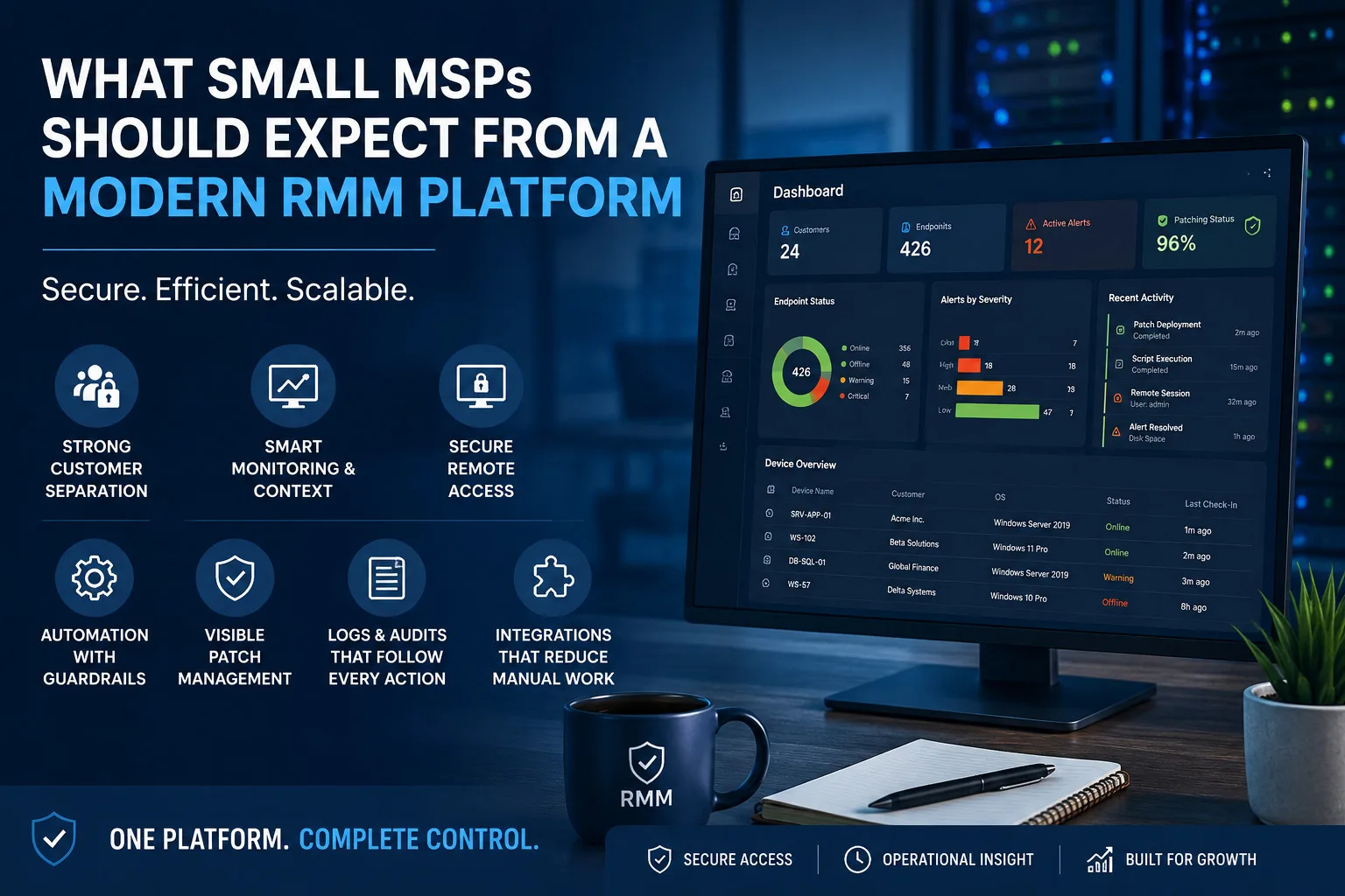 What Small MSPs Should Expect From a Modern RMM Platform